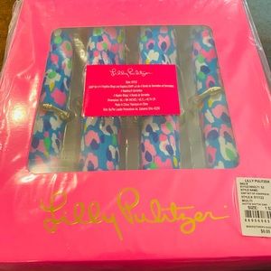 Lilly Pulitzer GWP Set Of 4 Napkin Rings & Napkins In Multi Hottie Dottie NWT